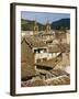 Old Buildings with Tiled Roofs and a Church Behind at Estella on the Camino in Navarre, Spain-Ken Gillham-Framed Photographic Print