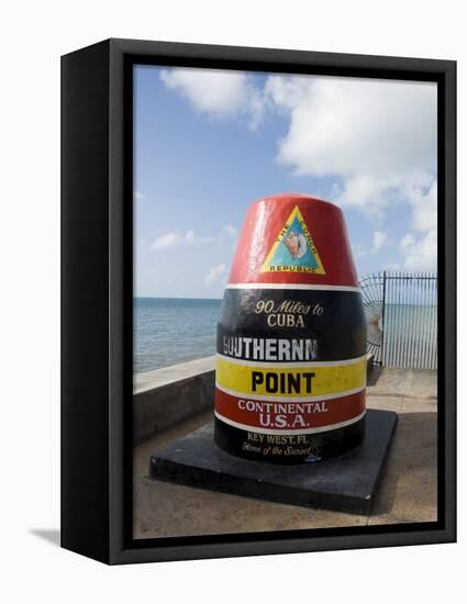 Old Buoy Used as Marker for the Furthest Point South in the United States, Key West, Florida, USA-R H Productions-Framed Stretched Canvas