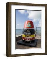 Old Buoy Used as Marker for the Furthest Point South in the United States, Key West, Florida, USA-R H Productions-Framed Photographic Print