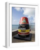 Old Buoy Used as Marker for the Furthest Point South in the United States, Key West, Florida, USA-R H Productions-Framed Photographic Print