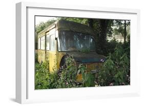 Old Bus in Woodland-Clive Nolan-Framed Photographic Print