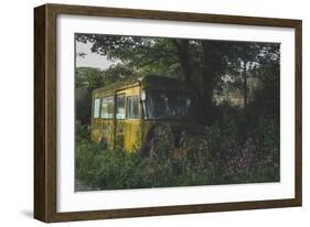 Old Bus in Woodland-Clive Nolan-Framed Photographic Print