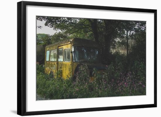 Old Bus in Woodland-Clive Nolan-Framed Photographic Print