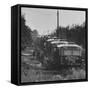 Old Busses Used for Housing Migrant Farm Workers-null-Framed Stretched Canvas