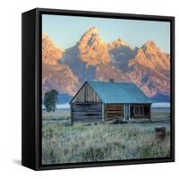 Old Cabin at Mormon Row, Wyoming-Vincent James-Framed Stretched Canvas