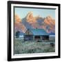 Old Cabin at Mormon Row, Wyoming-Vincent James-Framed Photographic Print