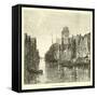 Old Canal, Dordrecht-null-Framed Stretched Canvas