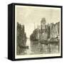 Old Canal, Dordrecht-null-Framed Stretched Canvas