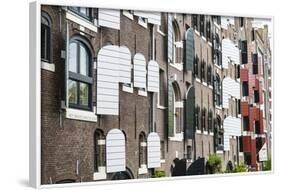 Old Canal Warehouses Converted to Houses, Amsterdam, Netherlands, Europe-Amanda Hall-Framed Photographic Print