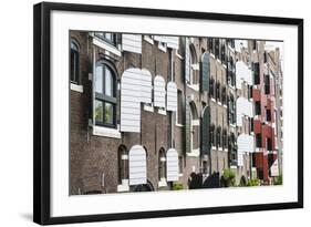 Old Canal Warehouses Converted to Houses, Amsterdam, Netherlands, Europe-Amanda Hall-Framed Photographic Print