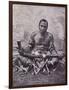 Old Cannibal from Solomon Islands, Photo from Journal Des Voyages Magazine, 1909, Melanesia-null-Framed Giclee Print