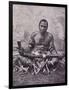 Old Cannibal from Solomon Islands, Photo from Journal Des Voyages Magazine, 1909, Melanesia-null-Framed Giclee Print