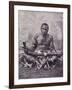 Old Cannibal from Solomon Islands, Photo from Journal Des Voyages Magazine, 1909, Melanesia-null-Framed Giclee Print