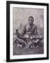 Old Cannibal from Solomon Islands, Photo from Journal Des Voyages Magazine, 1909, Melanesia-null-Framed Giclee Print