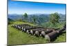 Old cannons in front of the Citadelle Laferriere, UNESCO World Heritage Site, Cap Haitien, Haiti-Michael Runkel-Mounted Photographic Print