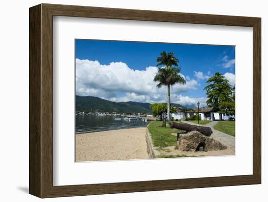 Old Cannons on Shore of the Town of Paraty, Rio De Janeiro, Brazil, South America-Michael Runkel-Framed Photographic Print