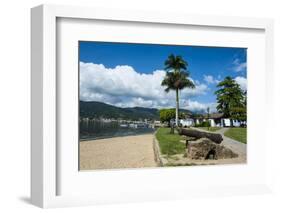 Old Cannons on Shore of the Town of Paraty, Rio De Janeiro, Brazil, South America-Michael Runkel-Framed Photographic Print