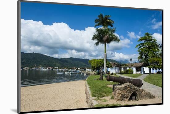 Old Cannons on Shore of the Town of Paraty, Rio De Janeiro, Brazil, South America-Michael Runkel-Mounted Photographic Print