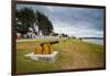 Old cannons on the shore of Stanley, capital of the Falkland Islands, South America-Michael Runkel-Framed Photographic Print