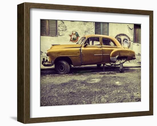 Old Car/Cat-Svetlin Yosifov-Framed Giclee Print