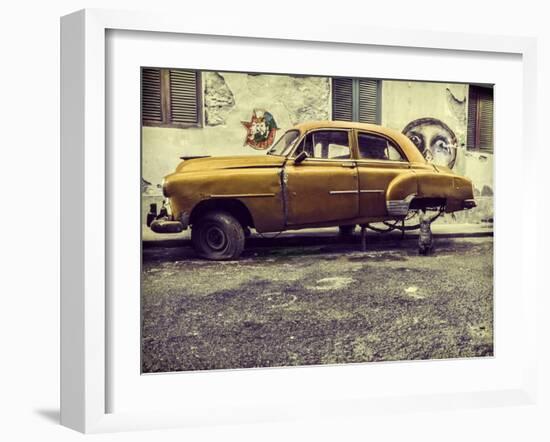 Old Car/Cat-Svetlin Yosifov-Framed Giclee Print