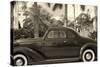 Old Car on Ocean Boulevard, Miami Beach, Florida-George Oze-Stretched Canvas