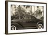 Old Car on Ocean Boulevard, Miami Beach, Florida-George Oze-Framed Photographic Print