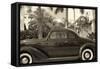 Old Car on Ocean Boulevard, Miami Beach, Florida-George Oze-Framed Stretched Canvas
