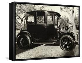 Old Car Parked under Tree Line-null-Framed Stretched Canvas