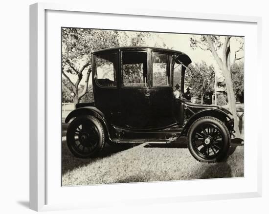 Old Car Parked under Tree Line-null-Framed Photographic Print