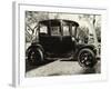 Old Car Parked under Tree Line-null-Framed Photographic Print