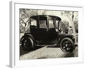 Old Car Parked under Tree Line-null-Framed Photographic Print