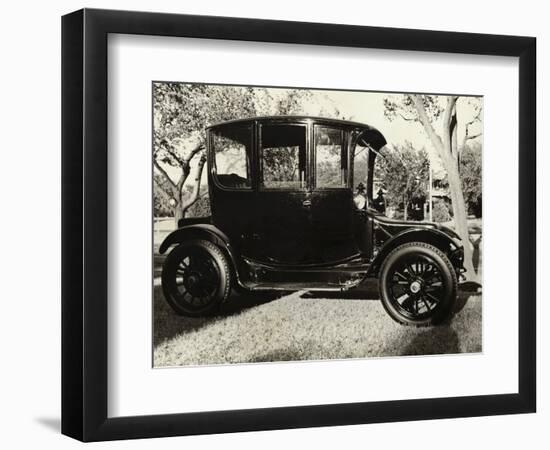 Old Car Parked under Tree Line-null-Framed Photographic Print