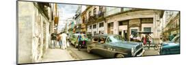 Old Cars on a Street, Havana, Cuba-null-Mounted Photographic Print