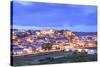 Old Cathedral and Castle at Dusk, Silves, Western Algarve, Algarve, Portugal, Europe-Neil Farrin-Stretched Canvas