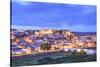 Old Cathedral and Castle at Dusk, Silves, Western Algarve, Algarve, Portugal, Europe-Neil Farrin-Stretched Canvas