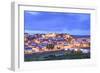 Old Cathedral and Castle at Dusk, Silves, Western Algarve, Algarve, Portugal, Europe-Neil Farrin-Framed Photographic Print