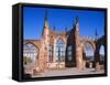 Old Cathedral (Bombed in 2nd World War), Coventry, Warwickshire, UK-David Hughes-Framed Stretched Canvas