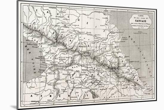 Old Caucasus Map-marzolino-Mounted Art Print