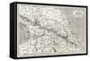 Old Caucasus Map-marzolino-Framed Stretched Canvas