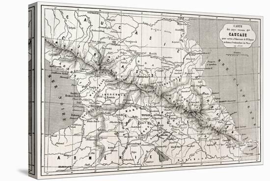 Old Caucasus Map-marzolino-Stretched Canvas