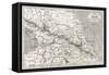 Old Caucasus Map-marzolino-Framed Stretched Canvas