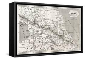Old Caucasus Map-marzolino-Framed Stretched Canvas