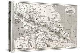 Old Caucasus Map-marzolino-Stretched Canvas
