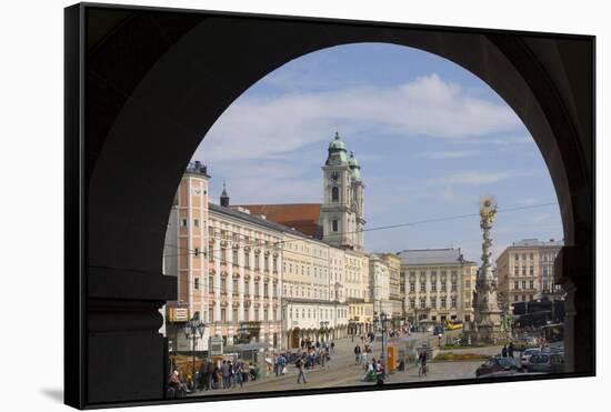 Old Center, Hauptplatz (Main Square), Linz, Upper Austria, Austria-Charles Bowman-Framed Stretched Canvas