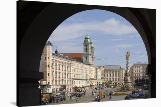 Old Center, Hauptplatz (Main Square), Linz, Upper Austria, Austria-Charles Bowman-Stretched Canvas