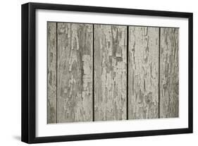 Old Chapped Wooden Neutral Grey Background-Elen33-Framed Art Print