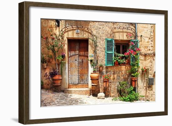 Old Charming Streets Spain-null-Framed Art Print