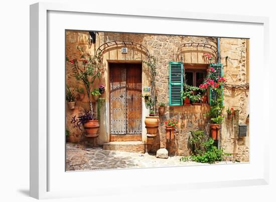 Old Charming Streets Spain-null-Framed Art Print