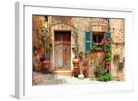 Old Charming Streets Spain-null-Framed Art Print